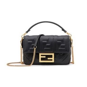 FENDI Authentic signature FF embossed shoulder/crossbody bag
⚫️Black